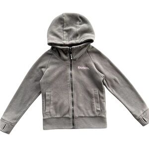 Bench Girls Grey Zip Fleece Hoodie Sweater Size 7/8